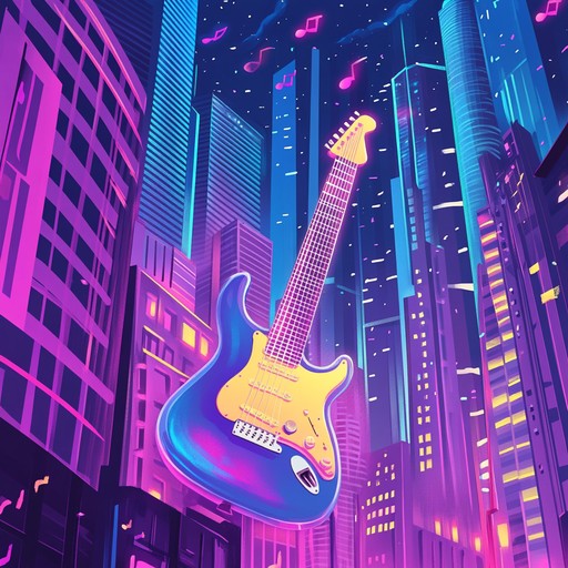 A high energy instrumental track blending funky bass riffs with rock guitar licks, delivering a groovy vibe that transports listeners to bustling city streets alive with music. The song features dynamic rhythms and catchy hooks, perfect for dancing or energizing playlists.