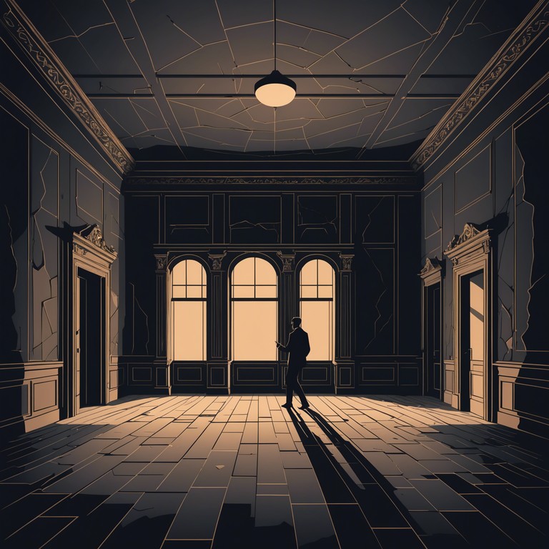 This instrumental piece evokes the eerie silence and sudden startling noises of a seemingly deserted mansion. As the haunting melody progresses, it weaves through creaky floors and whispers from the attic, providing a chilling ambiance perfect for a suspense filled night.