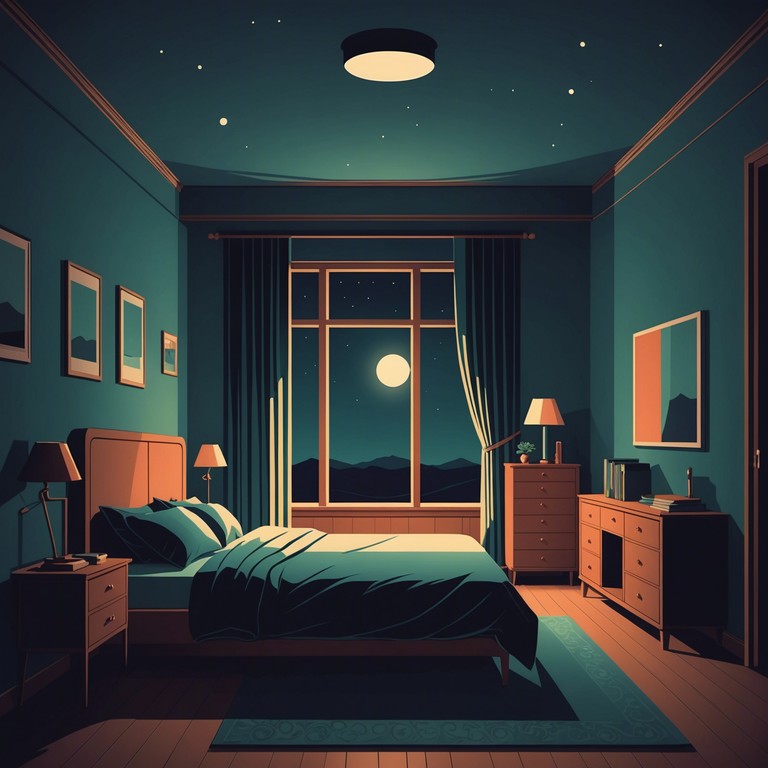 In a minimalist bedroom setting, the song captures the essence of a creeping shadow moving silently under doors as the clock strikes midnight. The ambient sounds punctuated by a haunting synth create a soundscape that is as intimate as it is unnerving, simulating the feeling of unseen eyes watching in the dim light.