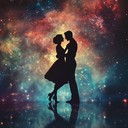 galactic and tango blend, cosmic rhythms and celestial dance