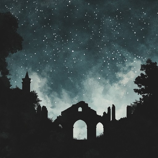 A haunting dark ambient track that immerses the listener in a mysterious and otherworldly atmosphere, blending subtle drones, distant echoes, and textured soundscapes to evoke the feeling of wandering through abandoned, shadow filled landscapes where secrets linger.