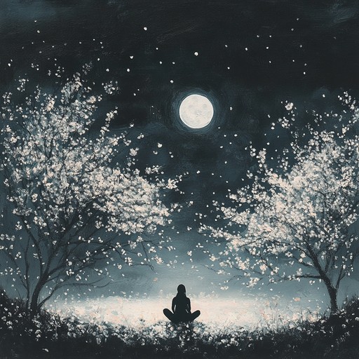 An instrumental piece featuring koto and ambient sounds, evoking the tranquility of a moonlit night in an anime setting, bringing calmness and peace to the listener.