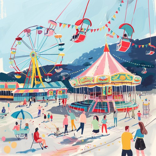 Step into a vibrant fairground with this energetic neoclassical waltz. Combining classical elements with a playful tempo, this composition captures the essence of fair attractions and jubilant crowds. Amidst the carousel rides and laughter, the harpsichord's intricate melodies lead the dance, creating a lighthearted atmosphere.