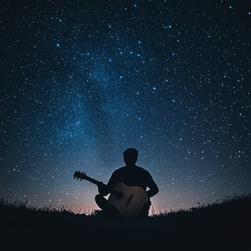 A track where contemporary country blends with personal reflections of change and growth, imagined under a vast starry sky. The soothing melody carries a sense of nostalgia mixed with hopes for the future, characterized by deep, meaningful lyrics and a strong, comforting presence of the acoustic guitar.