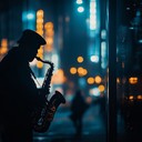 a lively jazz piece evoking the energy of urban nights