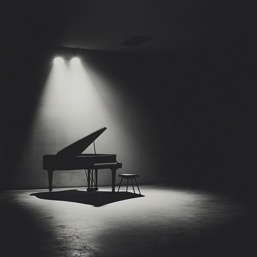 An instrumental track combining sultry torch song elements with eerie lounge music. Haunting piano melodies create an atmosphere of mystery and suspense, as if in a dimly lit, abandoned lounge where shadows dance.