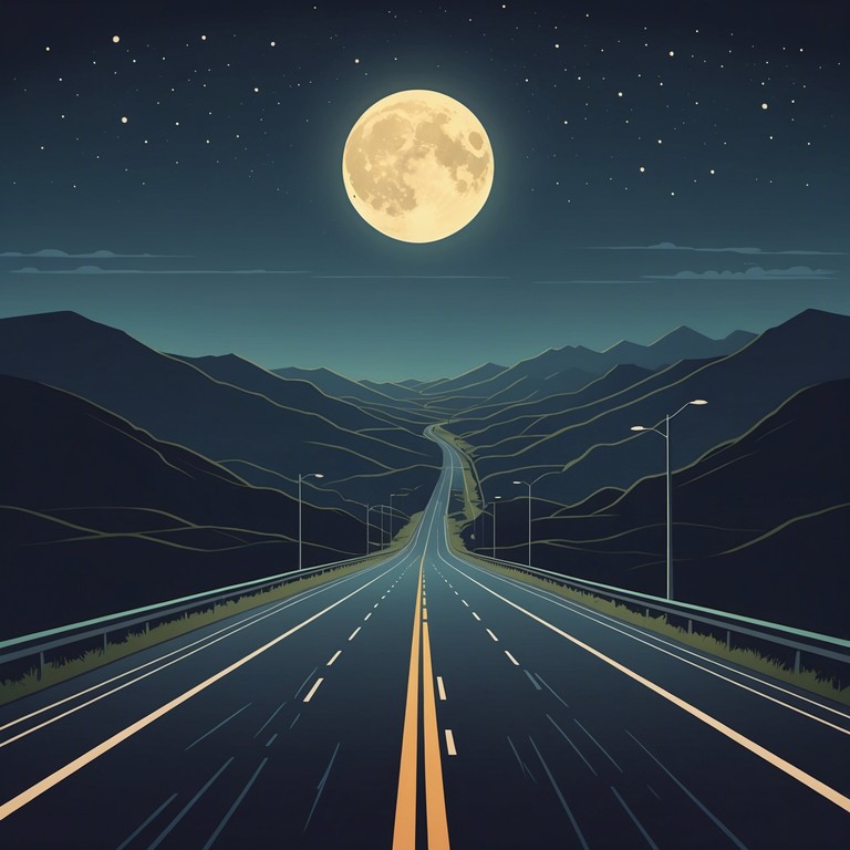 This track features deep, resonant blues guitar riffs set against a backdrop of enigmatic and moody bass lines, capturing the feeling of a mysterious late night journey. The music slowly builds a compelling narrative through intricate melodies that invite the listener into a world of unresolved mysteries and subdued whispers. The dark and textured tones set the scene for an immersive auditory experience.