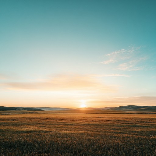 An instrumental that paints a dreamy, wistful portrait of serene prairie landscapes, using soft acoustic guitar and gentle harmonies to evoke nostalgia and warmth, perfect for a sunlit summer day.