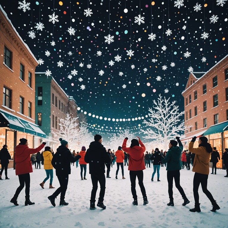 As the night sky twinkles above, this track invites listeners to feel the joyous vibrations of the holiday season through rhythmic beats and shimmering synths. Observing the melding of winter's coolness with the dance floor's heat, it's a tribute to festive celebrations and the powerful connection of music.