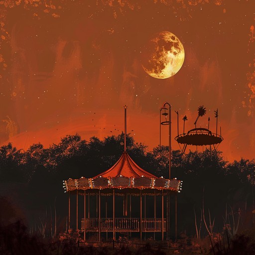 Picture an old, abandoned carnival carousel slowly spinning in the moonlight, the rusted machinery creaking as a ghostly musicbox melody plays. The waltz has an unsettling, minor key sound with dissonant notes that evoke a sense of tragically lost childhood innocence and faded memories.