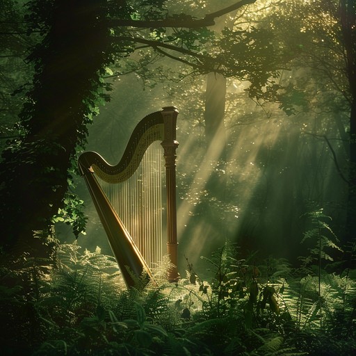 Transport yourself to an ethereal realm where ancient celtic melodies emerge softly, creating mystical visions of serene landscapes and timeless folklore. The tender harp strings imbue the air with a gentle, enchanting ambiance, perfect for moments of introspection and peace.