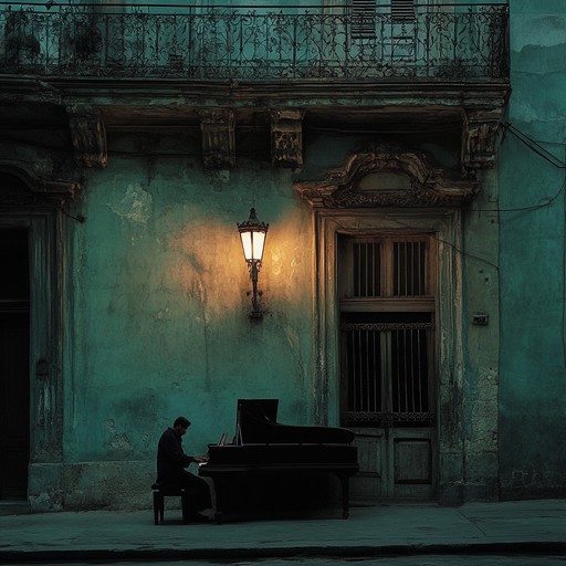 Capturing the solitude of a quiet cuban night, the piece employs gentle congas and an evocative piano to create a poignant setting that feels both nostalgic and deeply reflective