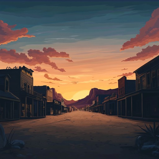 Imagine an eerie, tension filled western instrumental, perfect for a showdown in an abandoned ghost town. The sparse, haunting slide guitar echoes the desolate landscape, creating an unsettling atmosphere of suspense.