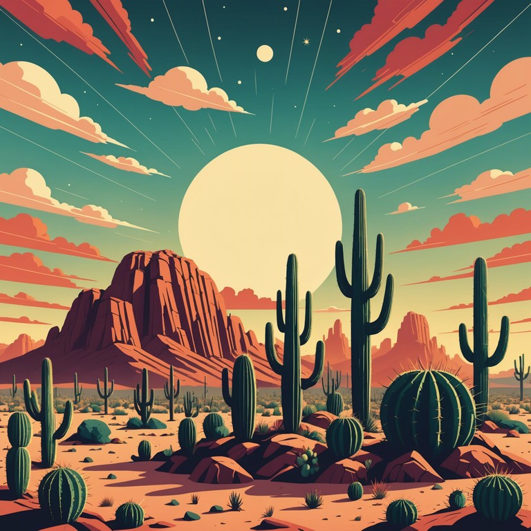 An alternative auditory adventure, simulating a hallucinatory cowboy journey amidst the alien landscapes of dreams. Slightly disorienting, intensely atmospheric, leveraging the eerie qualities of slide guitar blended with electronic elements to craft a uniquely trippy western vibe.