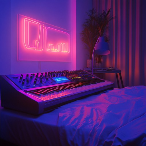 Experience an intimate, sultry journey with warm melodies and modern electronic sounds, perfect for passionate moments under neon lights. A story of love and allure unfolds in every beat.