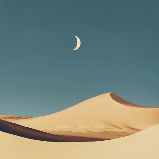 A sophisticated instrumental piece featuring intricate oud melodies intertwined with ambient synth pads, capturing the soothing and mysterious essence of a desert nightfall in the middle east. The composition elegantly combines traditional middle eastern scales with subtle modern elements, creating a serene yet enchanting atmosphere.