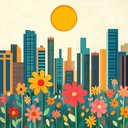 a joyful, uplifting trip hop instrumental with vibrant urban vibes.