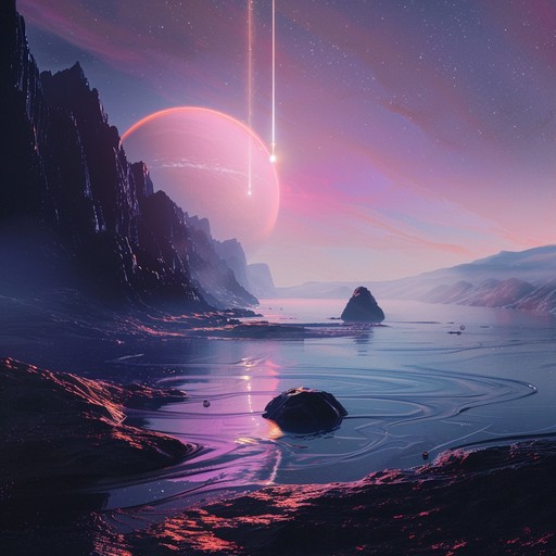 This tranquil instrumental track offers a beautiful blend of peaceful vibes and retro futuristic rhythms, transporting listeners to a serene galaxy of disco funk