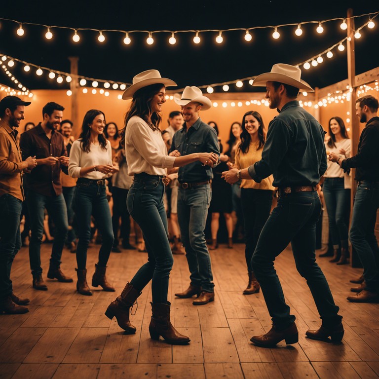 This track merges the soulful strums of country guitars with the vibrant beats of salsa percussion, creating a lively dance fusion perfect for festive gatherings and cheerful nights. The melodic harmonies of the guitar enriched by the rhythms of salsa create an energetic and joyful sound that invites everyone to the dance floor.