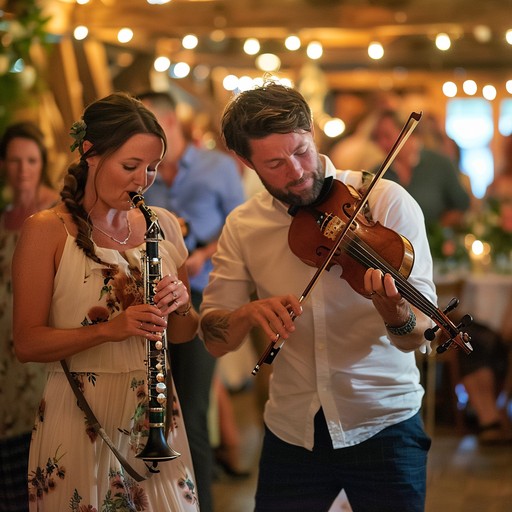 Bursting with klezmer rhythms, this piece inspires joyous dance and merriment, utilizing the clarinet's rich, expressive tones to lead the ensemble. The track combines traditional jewish melodies with an energetic tempo, creating an ecstatic atmosphere perfect for festive gatherings.