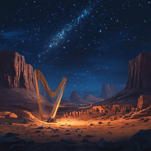 This instrumental orchestral piece combines the grandeur of cinematic orchestral music with the exotic scales and rhythms of ancient egyptian music, taking listeners on an epic adventure through time and desert landscapes, evoking feelings of mystery and discovery