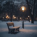 introspective instrumental depicting quiet contemplation in snowy landscapes