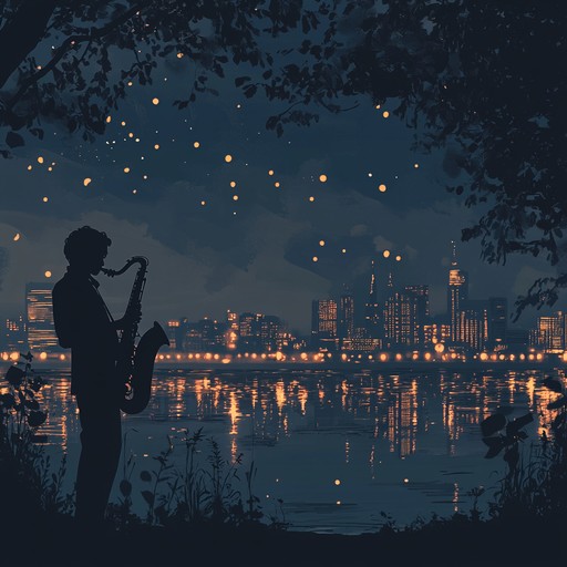 This instrumental track blends sophisticated r&b grooves with mellow jazz elements, featuring silky saxophone melodies over gentle beats and ambient textures, capturing the essence of a moonlit cityscape.