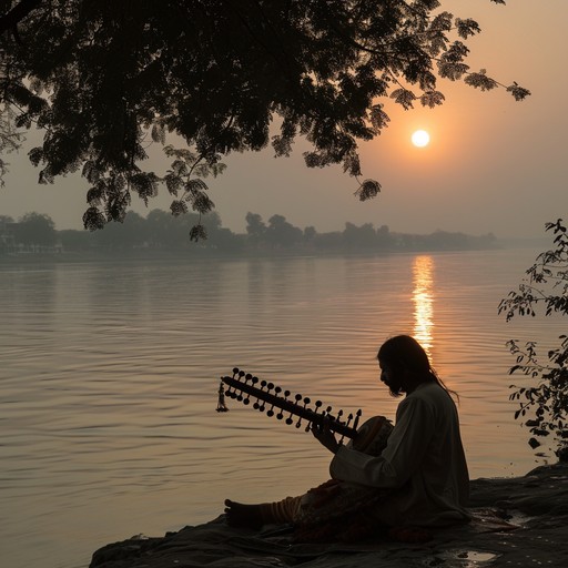 This piece features a heart stirring raga melody that transports listeners through waves of deep emotions and nostalgic reflections. Utilizing classical hindustani scales, the composition weaves intricate patterns of sorrow and joy, creating an immersive experience.