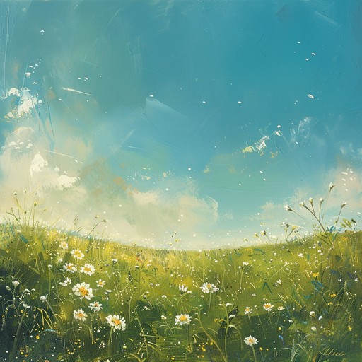 This composition features a gentle piano melody that softly weaves through an atmosphere of optimism. It's designed to evoke a sense of peaceful escape, inviting listeners to imagine a serene meadow under a bright, sunlit sky. Perfect for unwinding and finding tranquility.