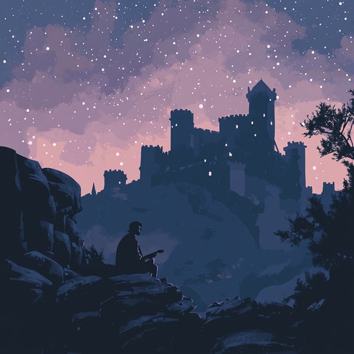 Capturing the essence of medieval troubadours, this soothing instrumental features the gentle strumming of a lute under a tranquil night sky, evoking romance and quiet reflection.