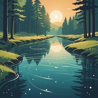 playful notes mimic flowing water, sparkling