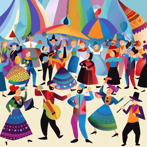 A vibrant and lively instrumental track that infuses traditional yiddish folk dance with spirited klezmer rhythms and modern celebratory accents. Featuring an energetic clarinet backed by dynamic percussive elements and a rich blend of violin and accordion harmonies, this composition radiates joy and communal spirit, ideal for any festive gathering.