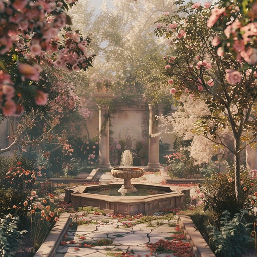 Gentle harpsichord melodies set the stage for a calming walk through a baroque garden. Complemented by light strings and flute, the piece is designed for serene, reflective moments