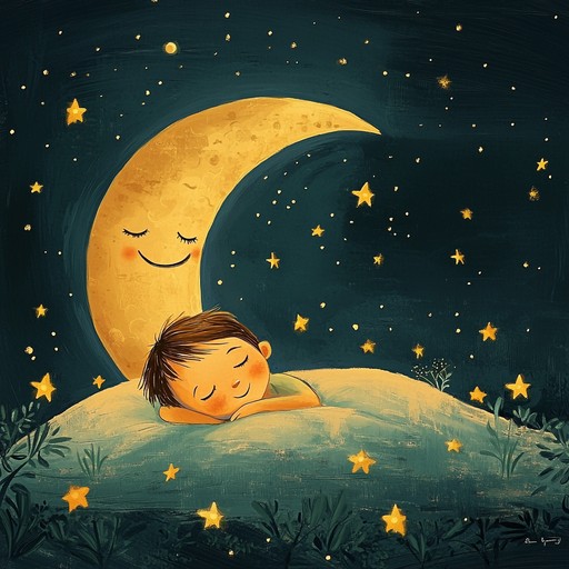 A gentle instrumental lullaby that envelops children in a serene atmosphere, guiding them softly into a restful sleep with soothing melodies that inspire sweet dreams.