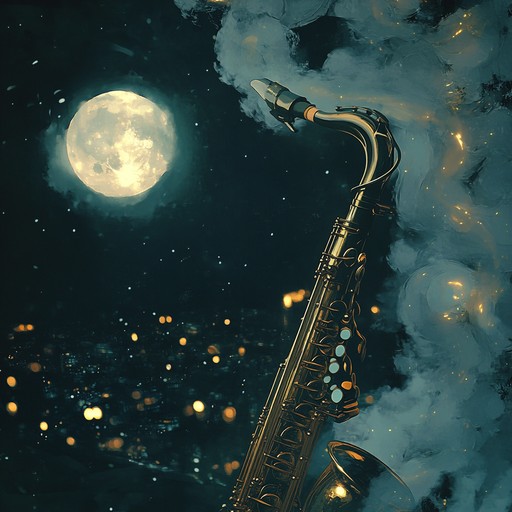 An intense instrumental journey featuring smooth sax melodies entwined with deep orchestral harmonies, evoking the complexities of forbidden love under the moon's gaze.