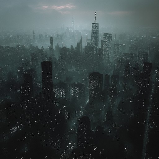 A dark, atmospheric track with slow, haunting beats and eerie synths. It captures the unsettling yet mesmerizing aura of a city after dusk. Perfect for introspective or suspenseful scenes.