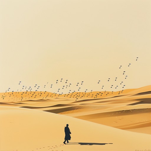 A soulful instrumental piece capturing the essence of desert nomads, intertwining longing and the vast landscapes. Ethnic instruments lead, painting an emotional journey through sands and time