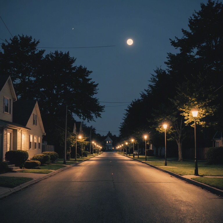 The alternative version delves deeper into the introspective aspects of a suburban night, focusing on even softer dynamics and more pronounced ambient elements, tap into the quiet thoughts that float through one’s mind during late hours.