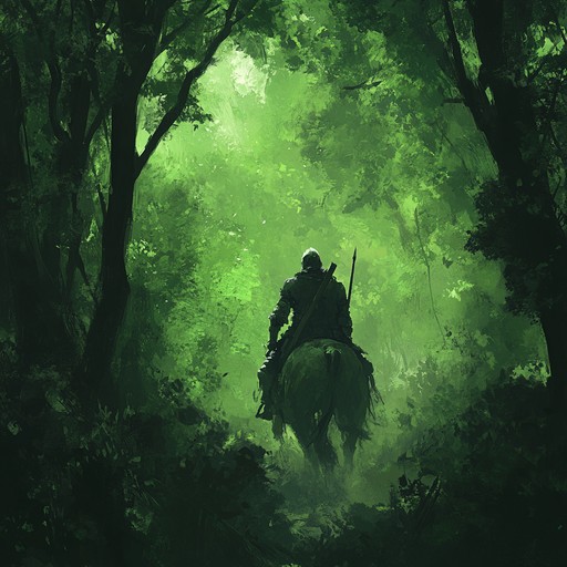 An evocative medieval ballad steeped in excitement, capturing the thrilling adventures of a gallant knight as he journeys through an enchanted forest. The sound blends traditional folk melodies with rhythmic, energetic elements to create a vivid tapestry of chivalric lore and nature's mystique