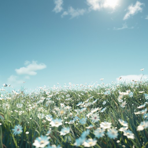 Embody the carefree joy of a sunny morning walk through a meadow. Birds are chirping, a light breeze rustles the leaves, and the sun's warm rays create a feeling of bliss. The melody gently carries you along, evoking a sense of happiness and peaceful contentment.