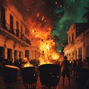 an aggressive latin jazz instrumental fueled by fiery rhythms.