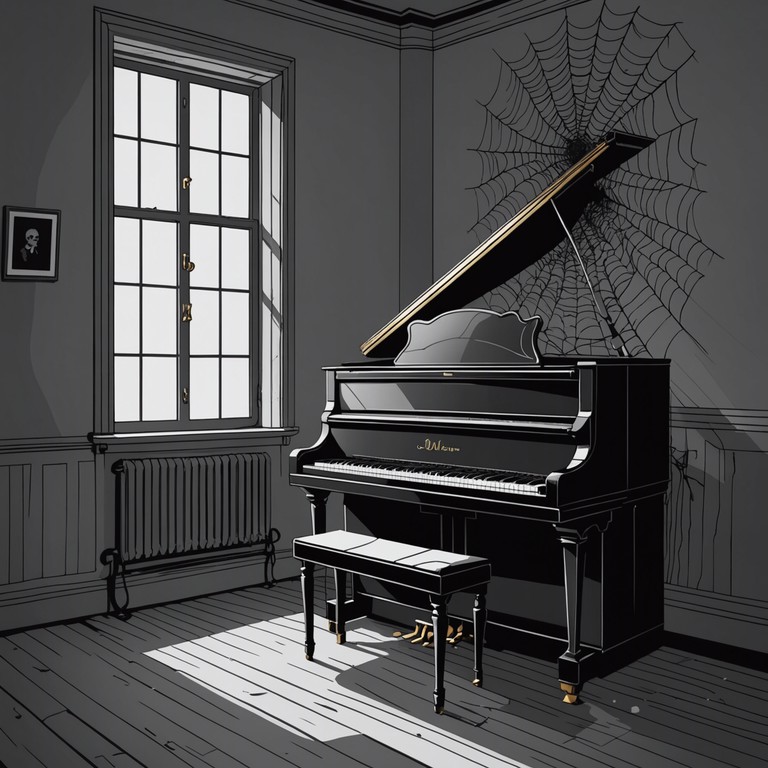 An instrumental designed to unsettle its listeners, 'echoes in the dark' utilizes the piano's lower octaves to provide a profound sense of dread, punctuated with high, sharp notes that resemble the sudden realizations of fear. The song serves as a perfect backdrop for moments of tension and terror in film.