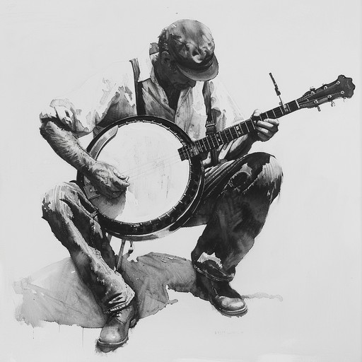 A sprightly and cheerful old-time appalachian folk melody played on a twangy banjo, accompanied by a steady guitar strum and occasional fiddle ornamentations. The tune is reminiscent of the music played at barn dances and hoedowns in the rural mountain regions of the eastern united states during the 19th and early 20th centuries.