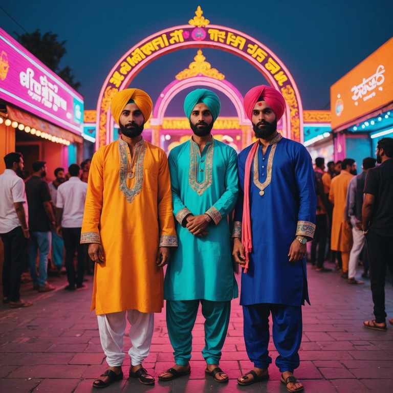 A more dynamic and intensified take on the original, this version amps up the electronic elements, creating an even more immersive and energetic environment that emphasizes the dance aspect of bhangra while maintaining its rich cultural roots.