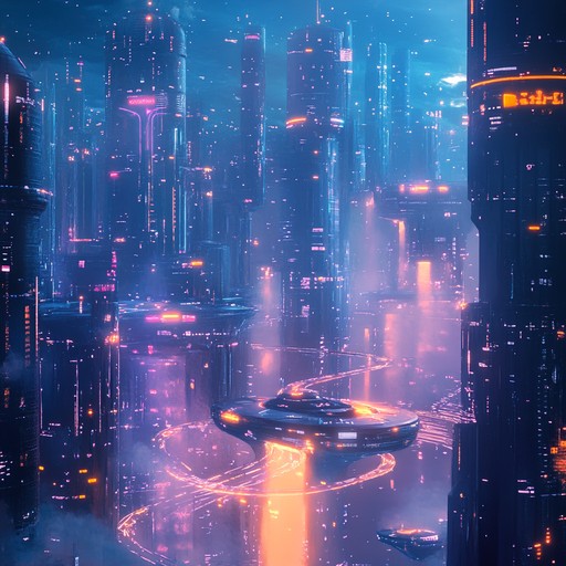 An electrifying electronic composition that captures the essence of a buzzing city nightlife through bright, pulsating synths and rapid beats. It transports listeners to a futuristic cityscape bathed in neon lights, making them feel the thrill of high speed urban living.