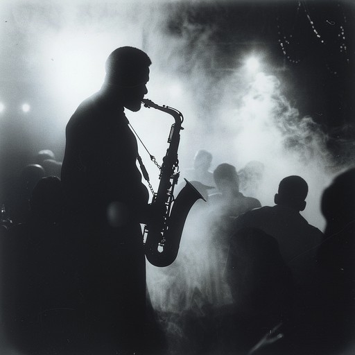 Imagine an eerie jazz number played in the dead of night, evoking feelings of melancholy and mystery, with haunting saxophone solos and a dark, moody atmosphere.