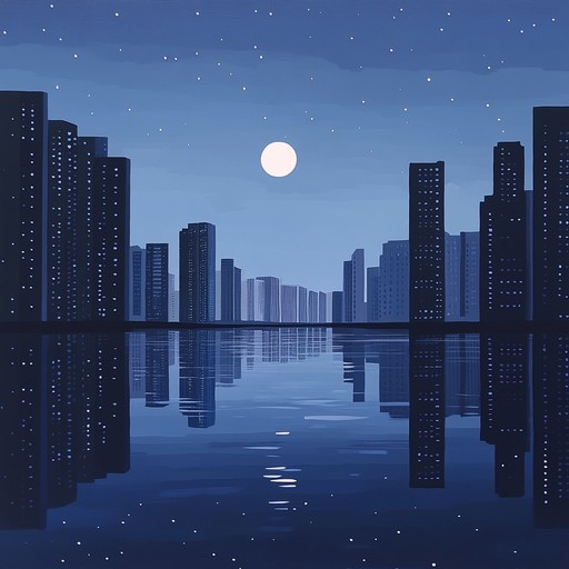 Lose yourself in the night time cityscape where gentle, ethereal melodies offer a serene escape from the world. Synthesized harmonies create a soothing backdrop amidst the urban environment, blending familiarity with a touch of dreams.