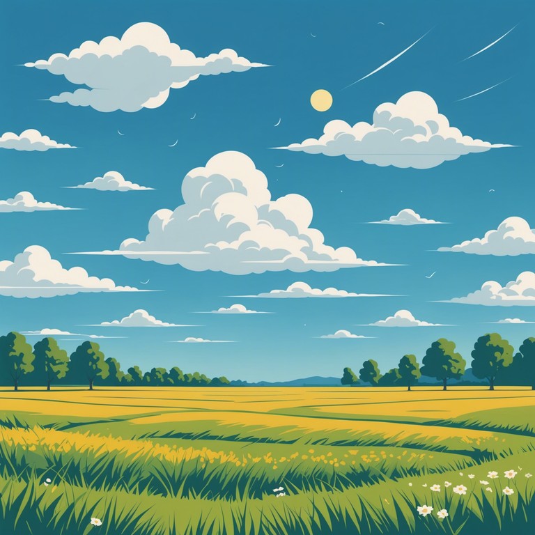 This track embodies the essence of a carefree summer day with a light, uplifting melody that seems to float on the breeze. Ideal for background music at a cheerful garden party or during a leisurely drive through sunlit landscapes. The composition majors on string plucks which add a bright and airy texture to the piece.