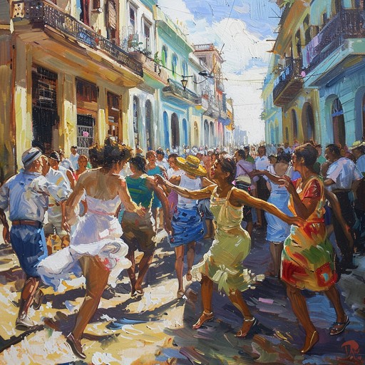 This energetic instrumental song transports listeners to the vibrant streets of havana, where the infectious rhythms of afro-cuban music fill the air. Featuring a dynamic interplay between percussion instruments, brass, and piano, the track showcases the rich musical heritage of cuba. The lively conga drums, cowbells, and claves drive the beat forward, while the melodic lines of the piano and horns add a joyful and celebratory atmosphere. Perfect for dancing or evoking the spirit of a cuban carnival