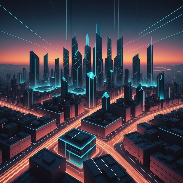 In this alternate version, the track takes on a slightly different tone, emphasizing the interplay between human emotion and machine like precision. The music still pulses through the cityscape, but with a focus on the dreams and aspirations that glitter like the city lights amidst the shadowy tech dominated realms.